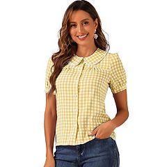 Womens Yellow Blouses Tops Clothing Kohl s