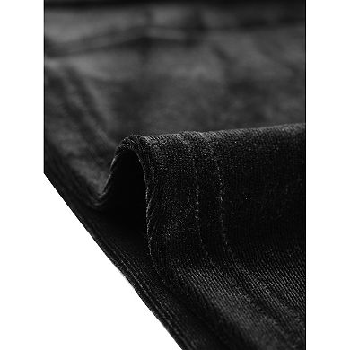 Women's Office Pocket Front Long Sleeve Button Down Velvet Shirt