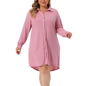 Women's Plus Size Nightshirt Comfort Long Sleeve Sleepwear Pajamas
