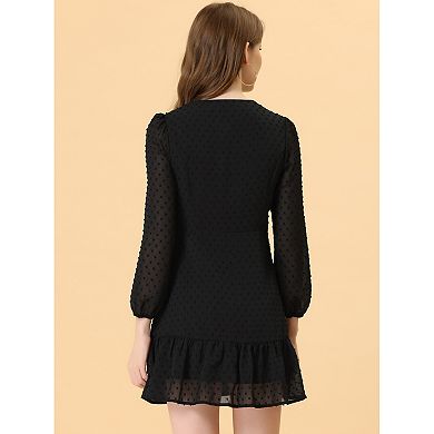 MINI RUFFLE BOW TIE DRESS main image 0