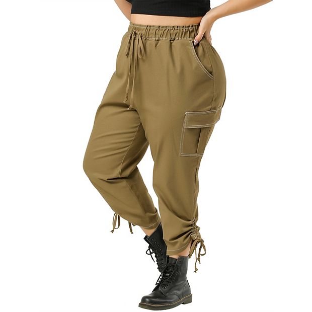 Womens Plus Size Elastic Waist Pants