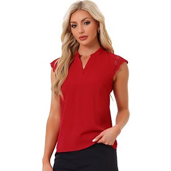Women's Work Office V Neck Sleeveless Basic Blouse Top