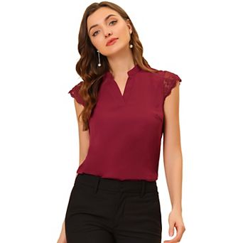 Women's Work Office V Neck Sleeveless Basic Blouse Top