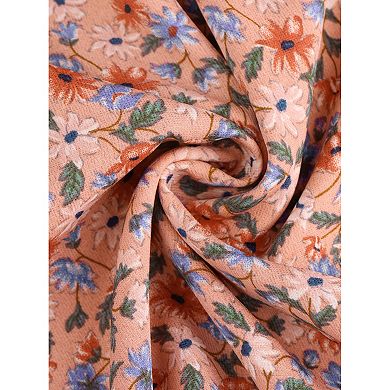 Floral Back Smocked Ruffled Mini Dress