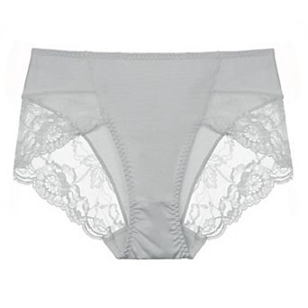 Women's Mid-rise Lace Trim Brief Seamless Underwear 1 Pack