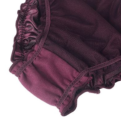 Women's Low Rise Soft Satin Sparkled Brief Stretchy Underwear 3 Packs