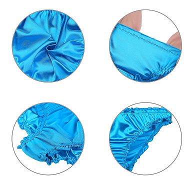 Women's Low Rise Soft Satin Sparkled Brief Stretchy Underwear 3 Packs
