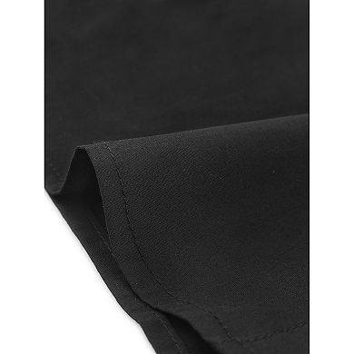 Women's Peter Pan Collar Blouse Contrast Trim Short Sleeve Button Down Shirt