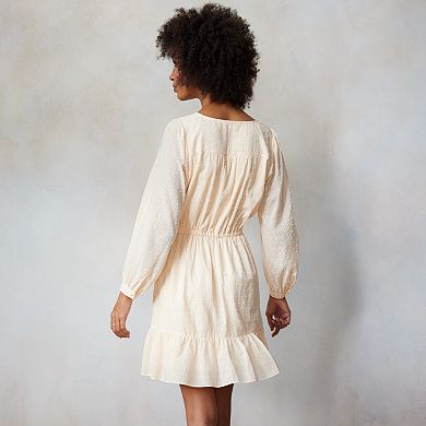 Women's LC Lauren Conrad V-Neck Mini Lace Dress