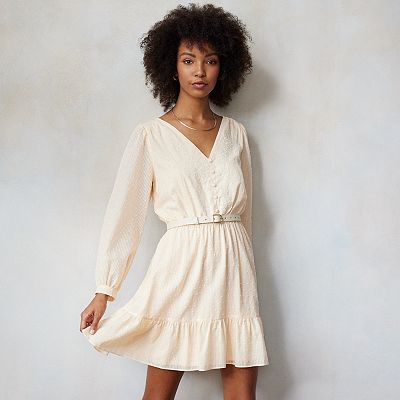 Women's LC Lauren Conrad V-Neck Mini Lace Dress