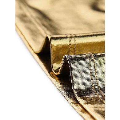 Women's Spaghetti Straps Party Metallic Cami Tops