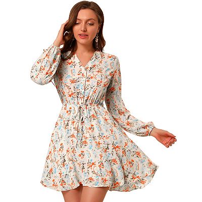 navy blue dress for baby girl Spring Autumn Striped Long Sleeve Shirt Dress for Women Turn-down Collar  Button Up High Waist Pleated A-line Mini Club Dresses