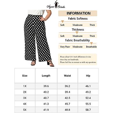 Women's Plus Size Polka Dots Palazzo Pants Wide Leg Lounge Pant