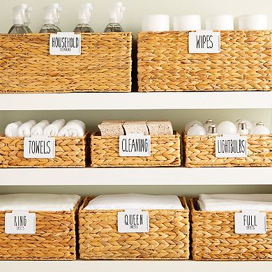 Talented Kitchen 8 Pack Metal Basket Labels Clip On Holders With 70 Labels