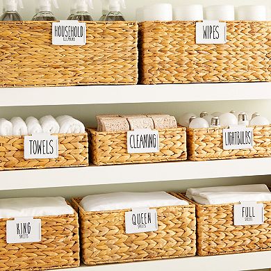 Talented Kitchen 8 Pack Metal Basket Labels Clip On Holders With 70 Labels