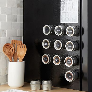 12 Pack 3 Oz Magnetic Spice Tins, 3 Wall Plates, 269 Seasoning Labels