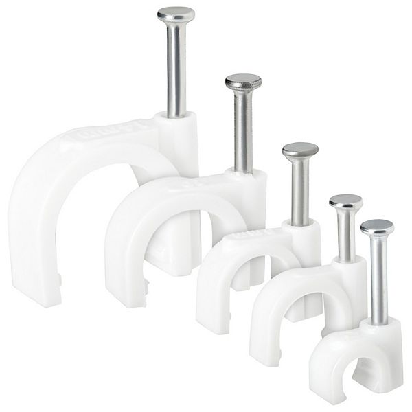 500 Pack Round Cable Wire Clips for Wall Mounted Cord Management in 5