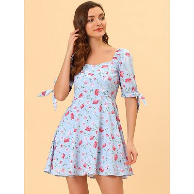 green emerald velvet dress SO ME A Line Fit and Flare Denim Mini Dress – Diamond Moon