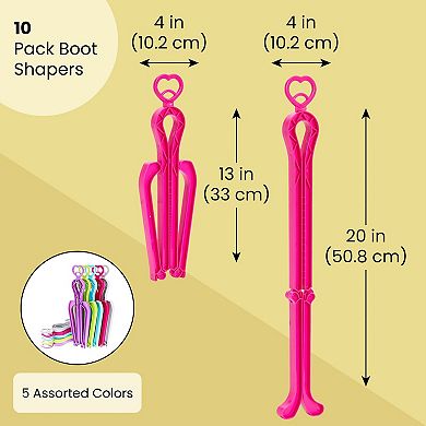 10 Pack Folding Boot Shaper Inserts, Tall Boots Support, Boot Organizer (13 In)