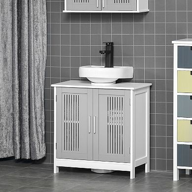 Bathroom Under Sink Cabinet Vanity Unit W/ Adjustable Storage Shelves