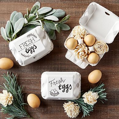 20 Pack, 6 Count Empty Egg Cartons For Chicken Eggs, 1/2 Dozen Cartons, White