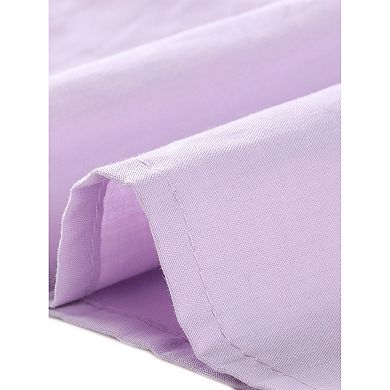 Women's Elegant Cotton Puffy Short Sleeve Button Front Shirt Top