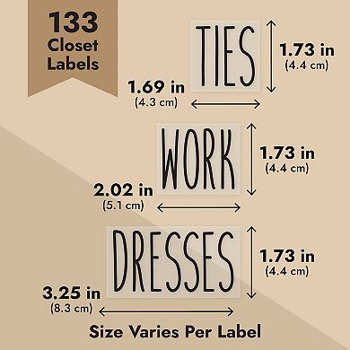 Talented Kitchen 133 Closet Labels For Bins, Baskets And Containers