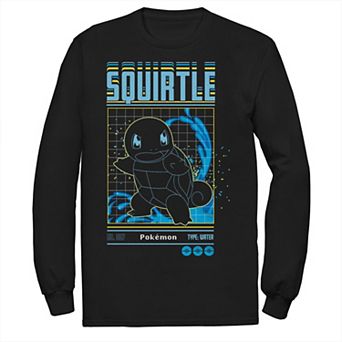 Big & Tall Pokémon Squirtle Grid Long Sleeve Graphic Tee