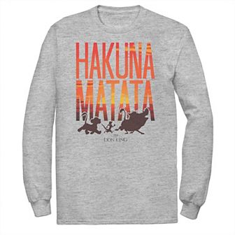 Disney's The Lion King Big & Tall Sunset Hakuna Matata Long Sleeve Graphic Tee