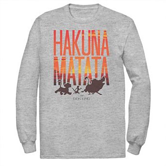 Disney's The Lion King Big & Tall Sunset Hakuna Matata Long Sleeve Graphic Tee