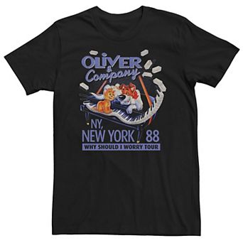 Big & Tall Disney's Oliver And Company New York Piano Tour Tee