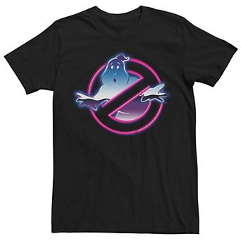 Men's Ghostbusters 80s Neon Chrome Ghostbusters Logo Tee