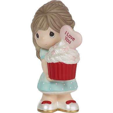 Precious Moments You Bake Me Happy Brunette Girl Figurine
