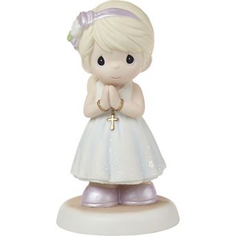 Precious Moments Blessings On Your First Communion Blonde Hair Light Skin Girl Figurine