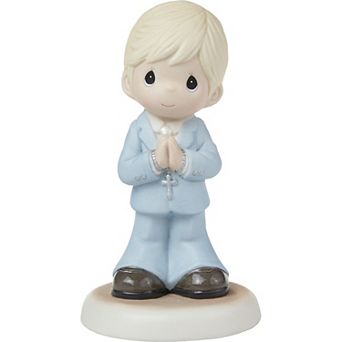 Precious Moments Blessings On Your First Communion Blond Hair Light Skin Boy Figurine