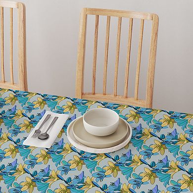 Square Tablecloth, 100% Cotton, 52x52", Floral 93