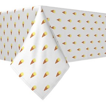 Rectangular Tablecloth, 100% Cotton, 60x120", Ice Cream Cones