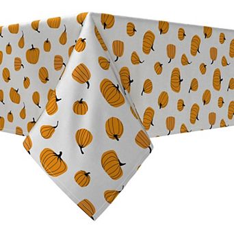 Rectangular Tablecloth, 100% Cotton, 52x104", Simple Pumpkin Design