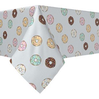 Rectangular Tablecloth, 100% Polyester, 60x84", Sprinkle Donuts