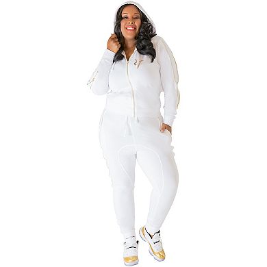 Plus Size Rachel Zip Up Tie Back Hoodie With Cut-Out