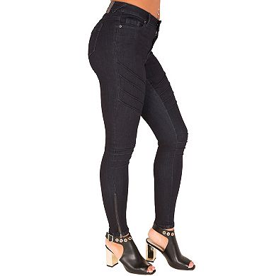 Curvy Fit Marley Moto Skinny Jeans