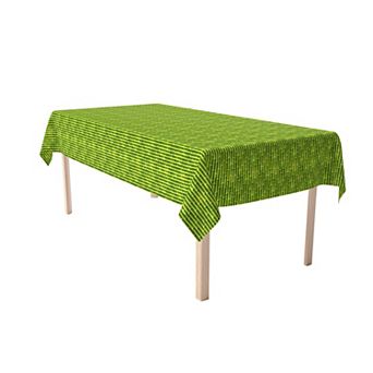 Rectangular Tablecloth, 100% Polyester, 60x84", Green Bam boo Sticks