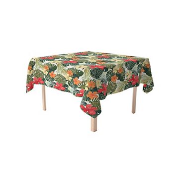 Square Tablecloth, 100% Polyester, 54x54", Hibiscus Garden