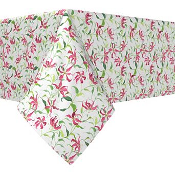 Rectangular Tablecloth, 100% Cotton, 60x120", Tropical Fire Lily