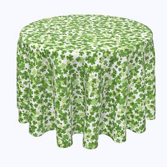 Round Tablecloth, 100% Polyester, 60" Round, St. Patrick's Day Puzzle Pieces