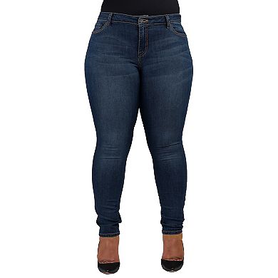 Zoey Women's Plus Size Curvy Fit High Rise Stretch Denim Skinny Jeans