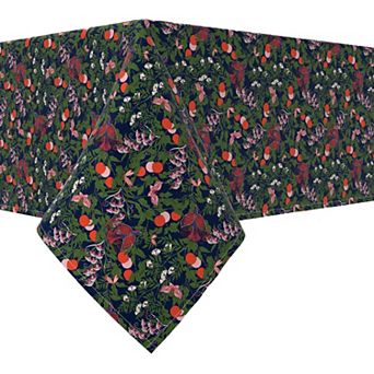 Rectangular Tablecloth, 100% Cotton, 52x120", Floral 44
