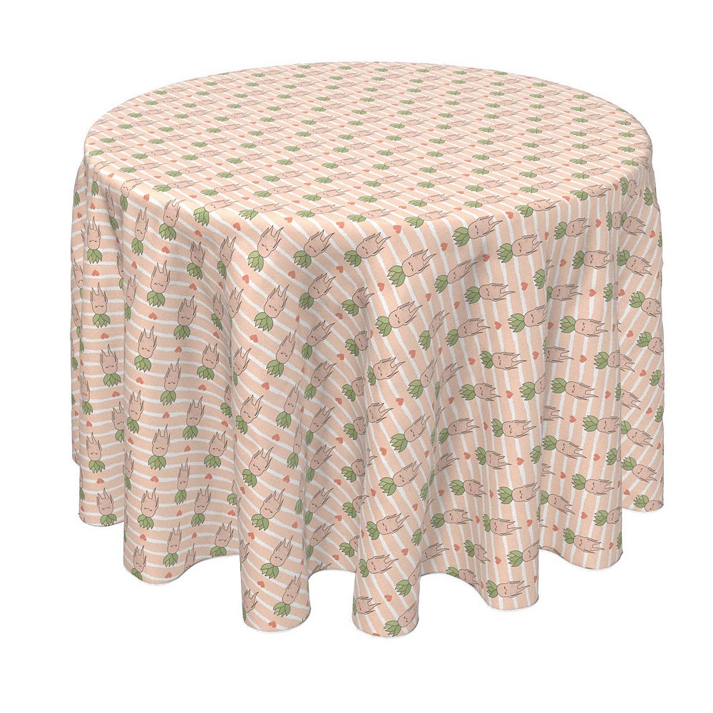 Narrow Stripe Round Tablecloth