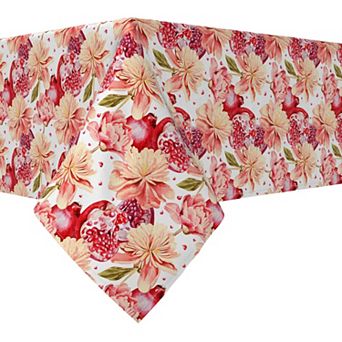 Rectangular Tablecloth, 100% Cotton, 60x84", Floral 189