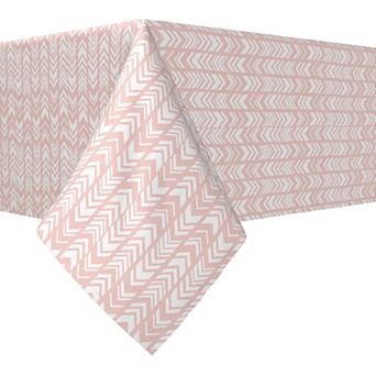 Rectangular Tablecloth, 100% Cotton, 60x120", Pink Abstract Arrows